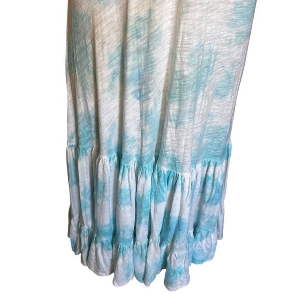 Pitusa blue & white tie-dye tiered strappy sundress standard m l xl - Picture 5 of 8